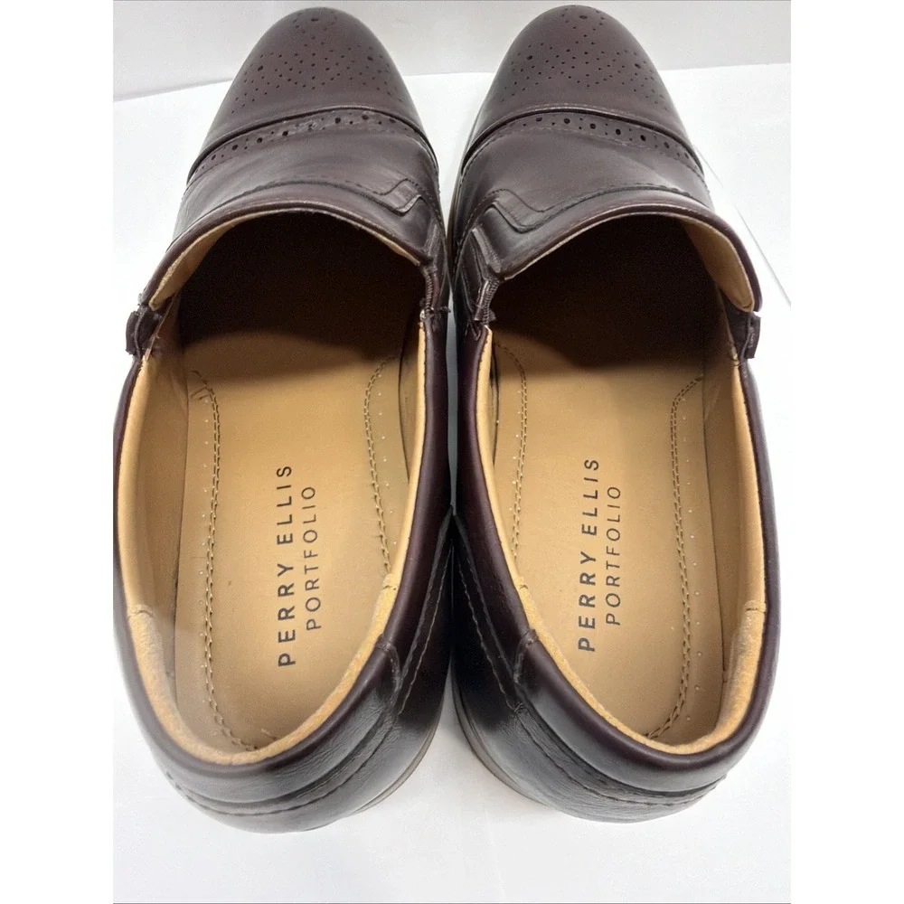 PERRY ELLIS PORTFOLIO Men's Shoes Brown Size 9.5  Business Office‎ Formal